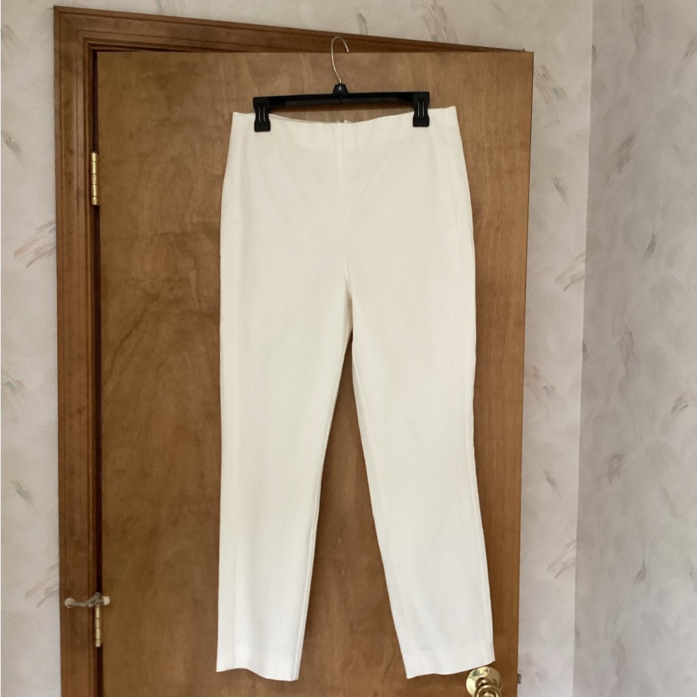 Ellie Tahari, L,Women's Cream Slim Ankle Pants